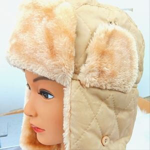 American Cream Team Plush Winter Hat